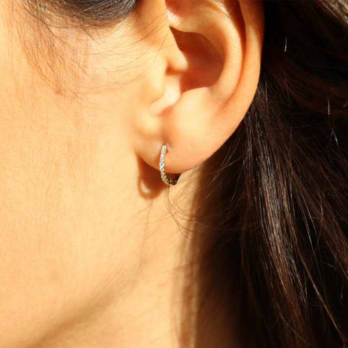 pendientes de aro diamantes