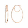 pendientes aro oro rosa diamantes