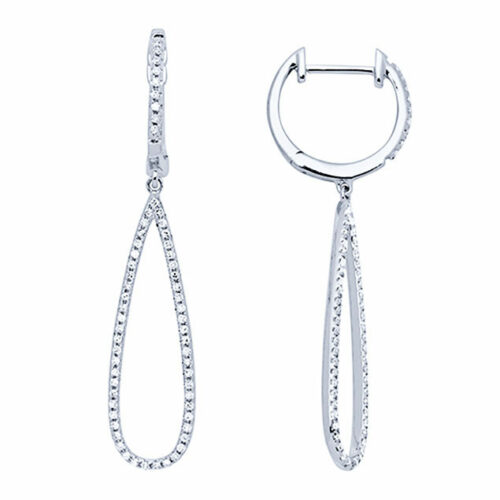pendientes de aro largos diamantes