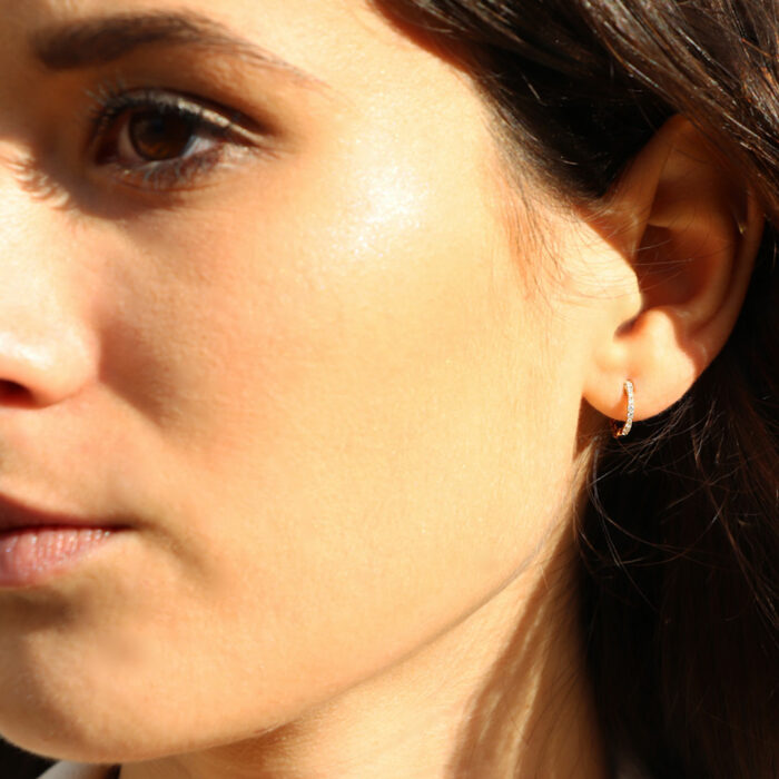 pendientes de aro diamantes