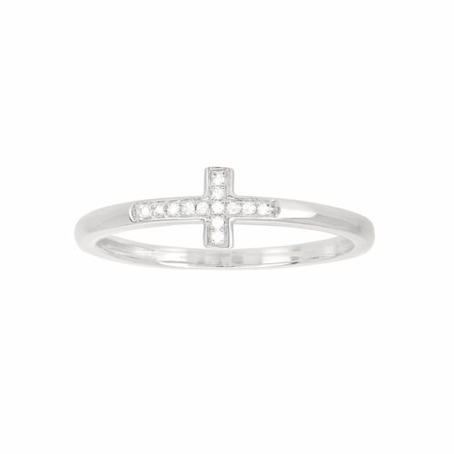 Anillo Cruz diamantes