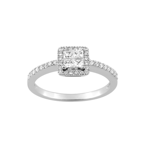 anillo diamantes cuadrado