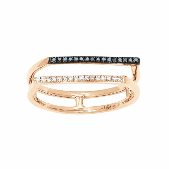 anillo de diamante negro