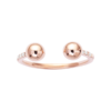 anillo oro rosa diamantes