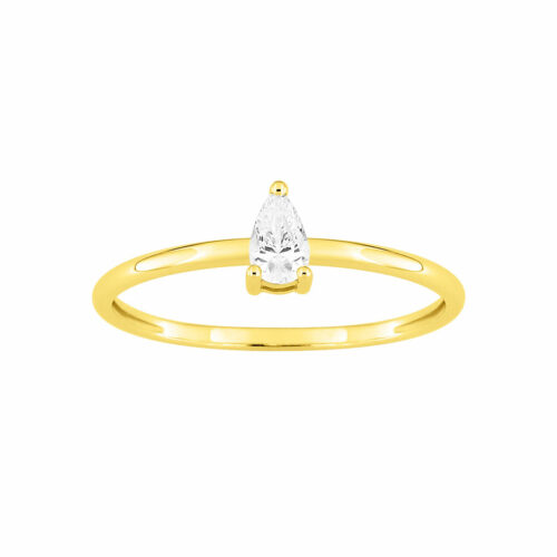 anillo diamante pera oro amarillo