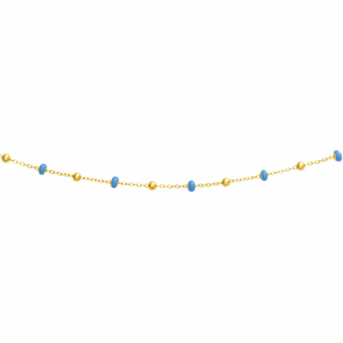 collar bolas azul