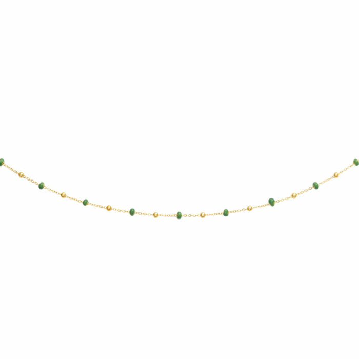 collar bolas verde
