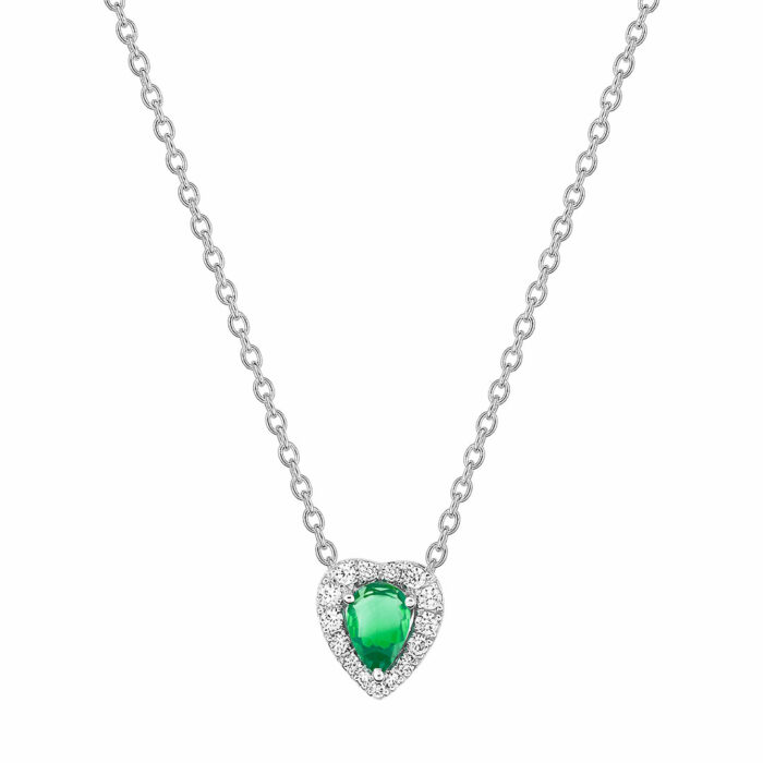 collar esmeralda corazon