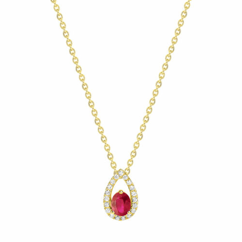 collar rubi oro amarillo