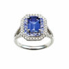 Anillo de tanzanita azul