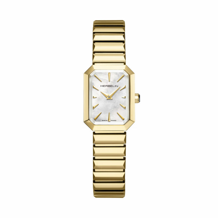 Reloj Herbelin Octogone Dorado Nácar Blanco