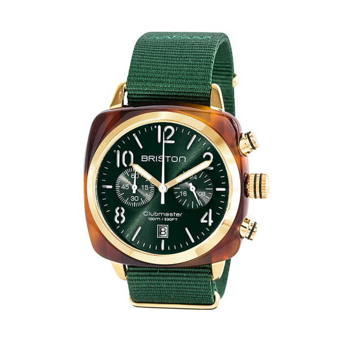 Reloj Briston Clubmaster Classic Verde Oro