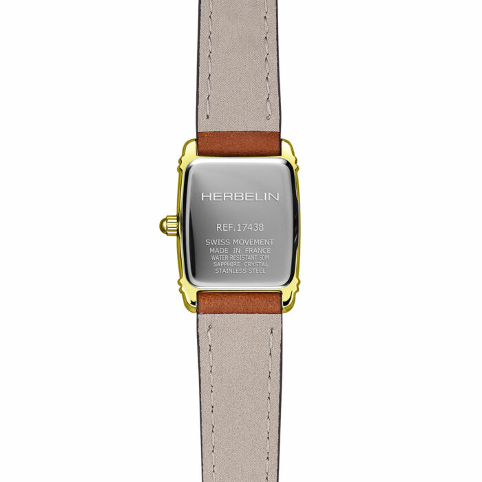 Reloj Herbelin Art Déco Cuero Dorado - Imagen 4