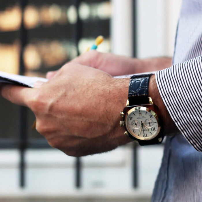 Reloj Briston Clubmaster Classic Negro Oro Rosa - Imagen 3