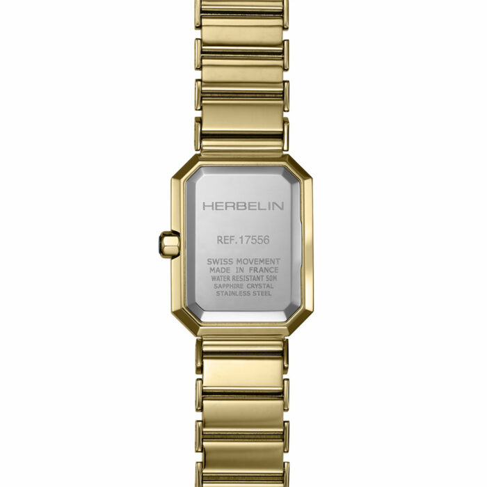 Reloj Herbelin Octogone Dorado Nácar Blanco - Imagen 4