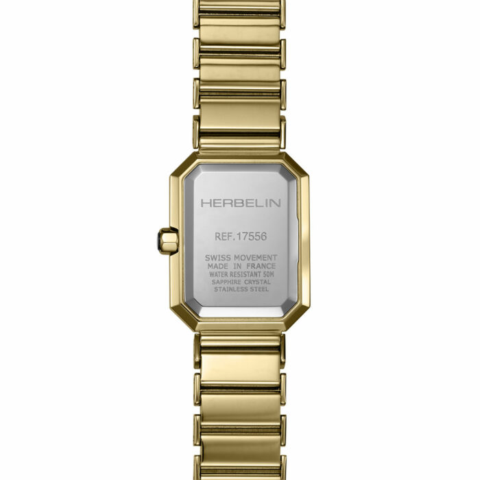 Reloj Herbelin Octogone Dorado Nácar Negro - Imagen 2