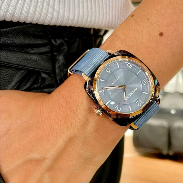 Reloj Briston Clubmaster Chic Gold Azul Hielo - Imagen 2