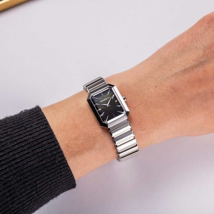 Reloj Herbelin Octogone Acero Nácar Negro - Imagen 2