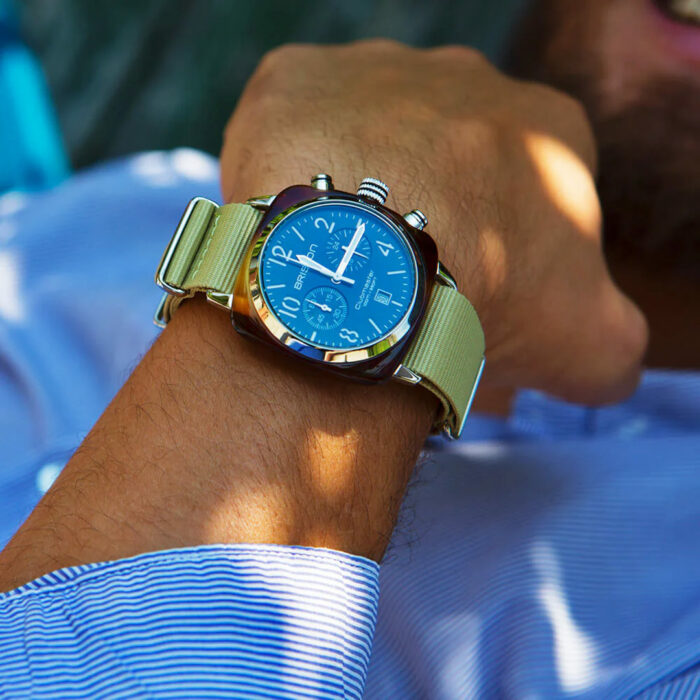 Reloj Briston Clubmaster Classic Chrono Negro Caqui - Imagen 4