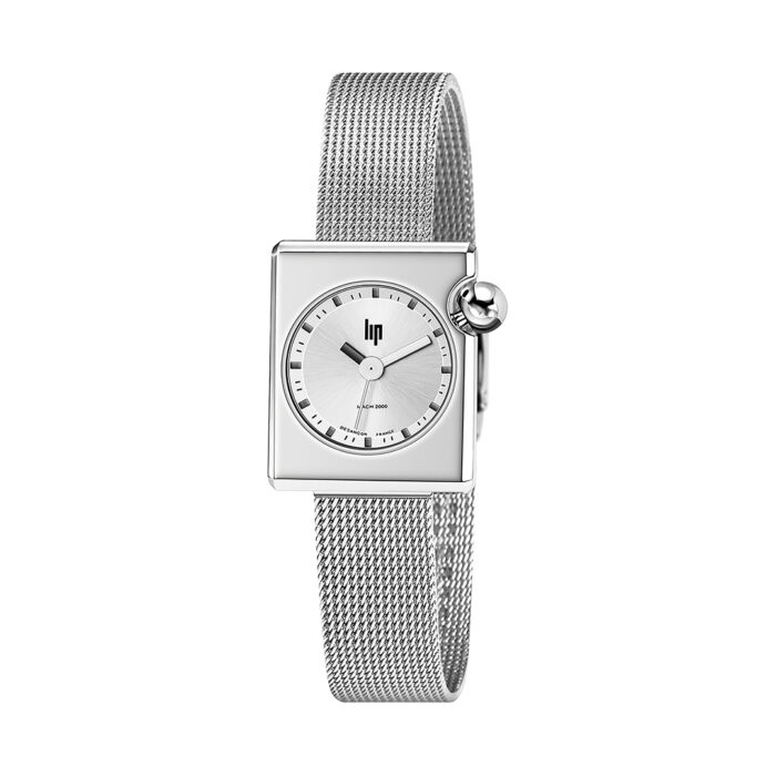 Reloj Lip Mach 2000 Mini Square Plata 671172