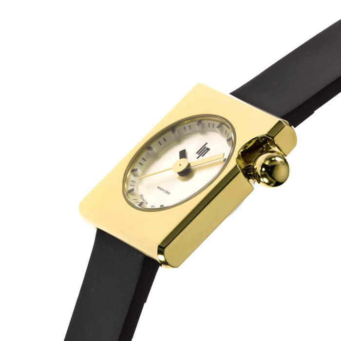 Reloj Lip Mach 2000 Mini Square Negro Oro 671178 - Imagen 4