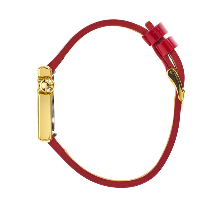 Reloj Lip Mach 2000 Mini Square Rojo Dorado 671186 - Imagen 3