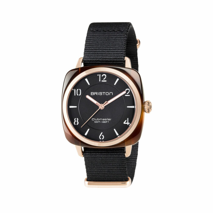 Reloj Briston Clubmaster Chic Negro Oro Rosa