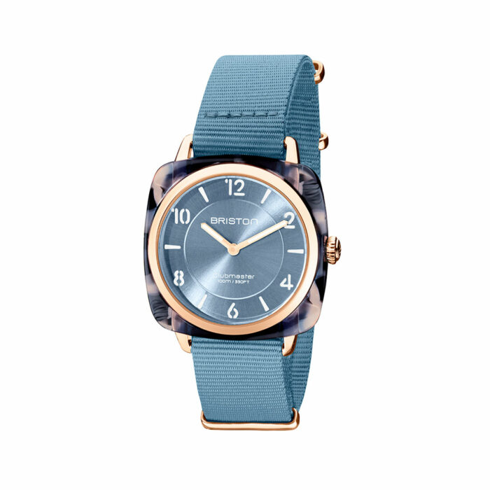 Reloj Briston Clubmaster Chic Gold Azul Hielo