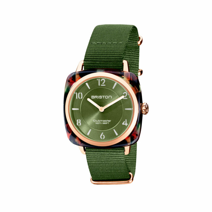 Reloj Briston Clubmaster Chic Verde Oliva Gold