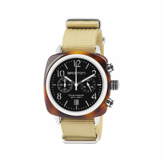 Reloj Briston Clubmaster Classic Chrono Negro Caqui