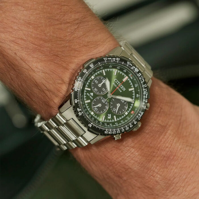 Reloj Citizen Promaster Sky Chrono Verde CA4664-60W - Imagen 4