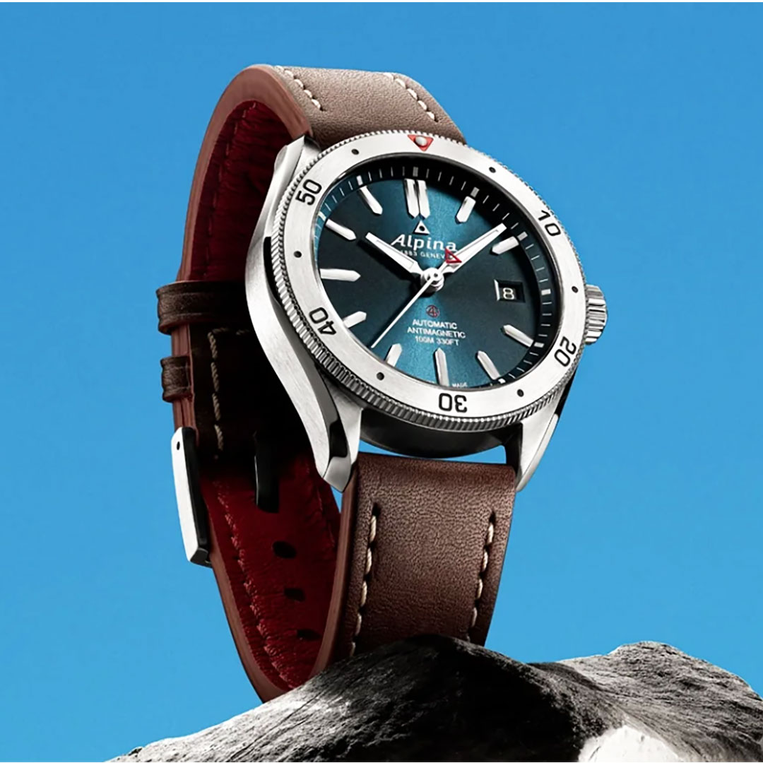 Reloj Alpina Alpiner 4 Cuero Esfera Azul AL-525N4AQ6 - Imagen 3