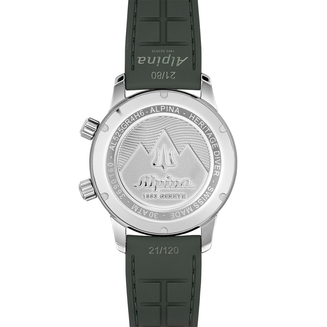 Reloj Alpina Heritage Seastrong Diver 300 Verde AL-520GR4H6 - Imagen 2