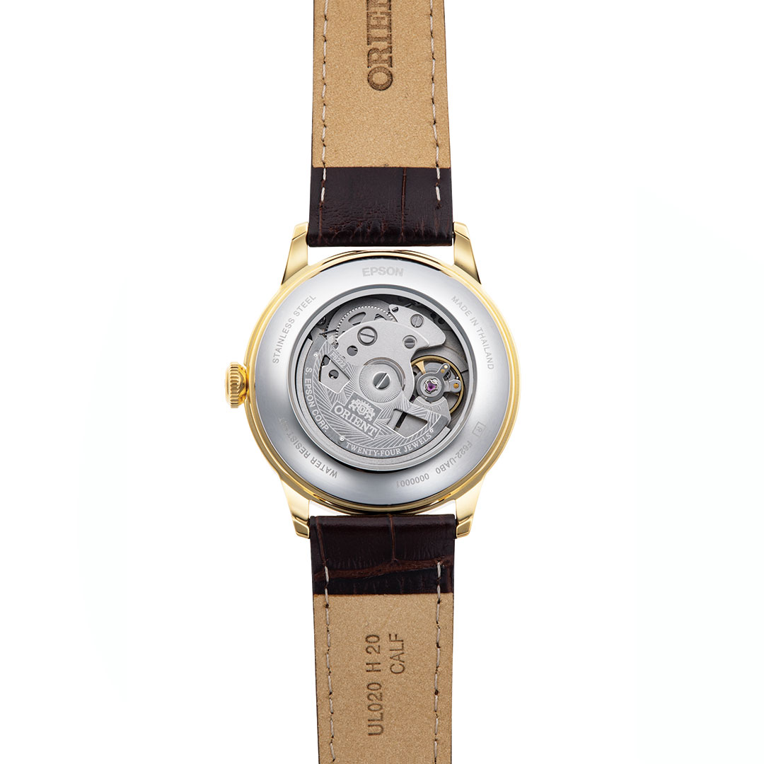 Reloj Orient Bambino Segundero Pequeño Esfera Dorada RA-AP0106S - Imagen 4